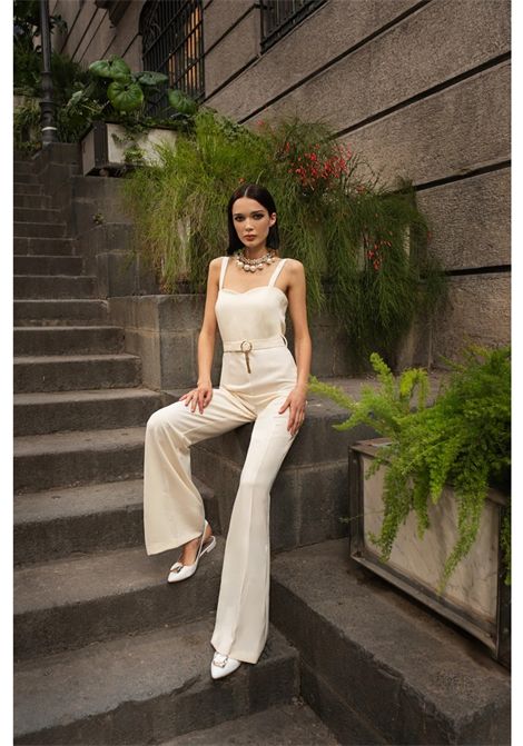 Coordinato Tuta con scollo a cuore e maglia in rete strass VALENTINA RIO | Abiti | V1774-V4260292